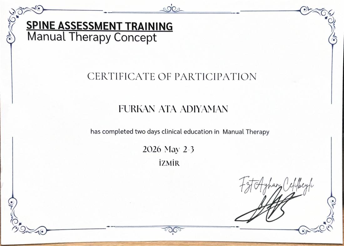 Spine Assessment — Manuel Terapi eğitim sertifikası, 2026