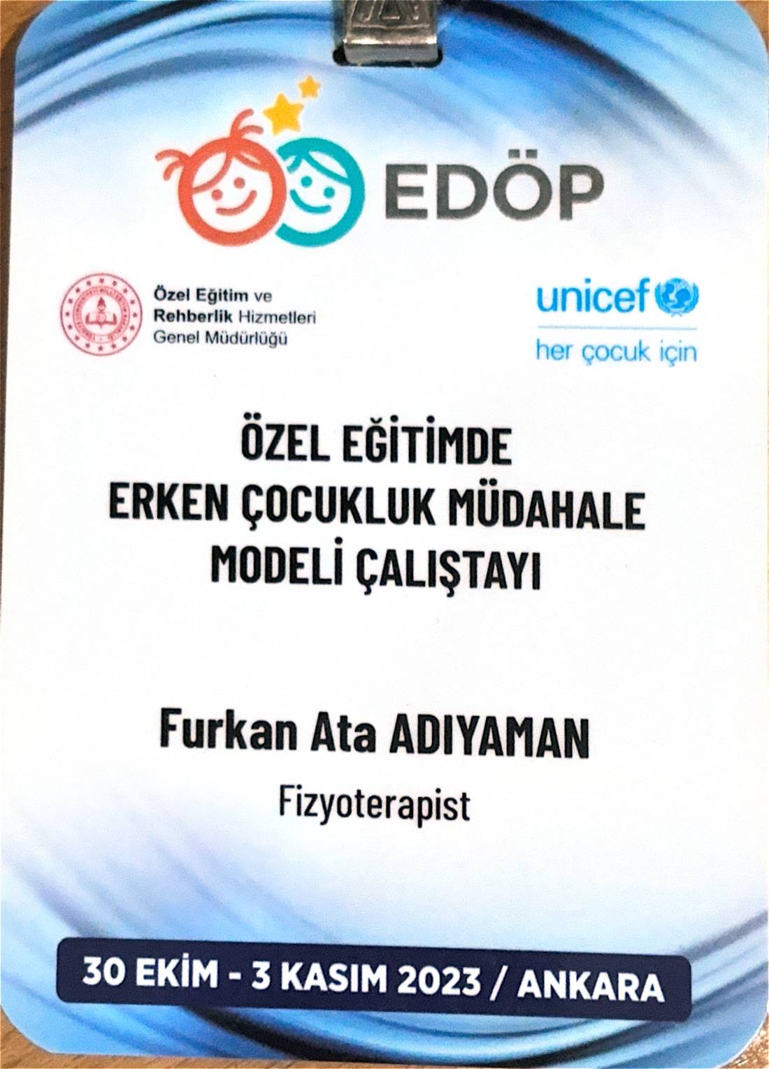 Özel Eğitimde Erken Çocukluk Müdahale Modeli Çalıştayı (EDÖP), 2023